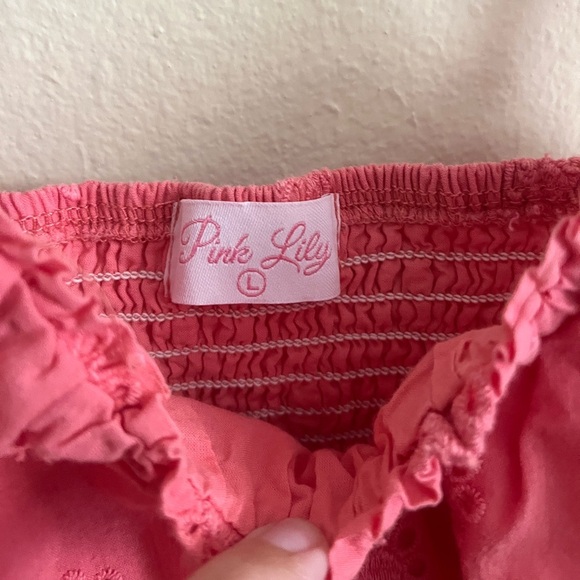 Pink Floral Eyelet Tank - Picture 2 of 7